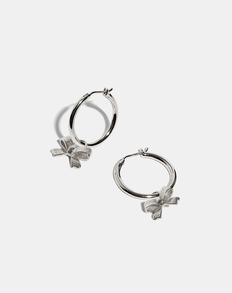 Bonnie on Midi Silver Hoops